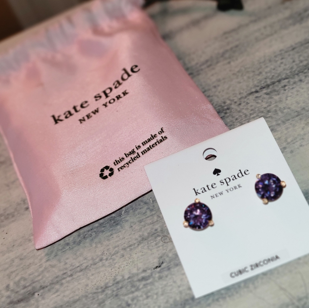 Kate Spade Lavender Cubic Zirconia Earrings